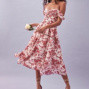 NWT Reformation Violet Dress Toile De Jouy 4